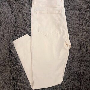 Jcrew High Rise White Skinny Jeans